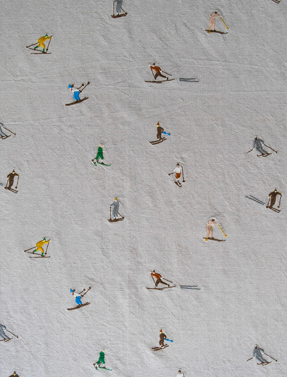 SKIERS, BRODERAD TYGPROV