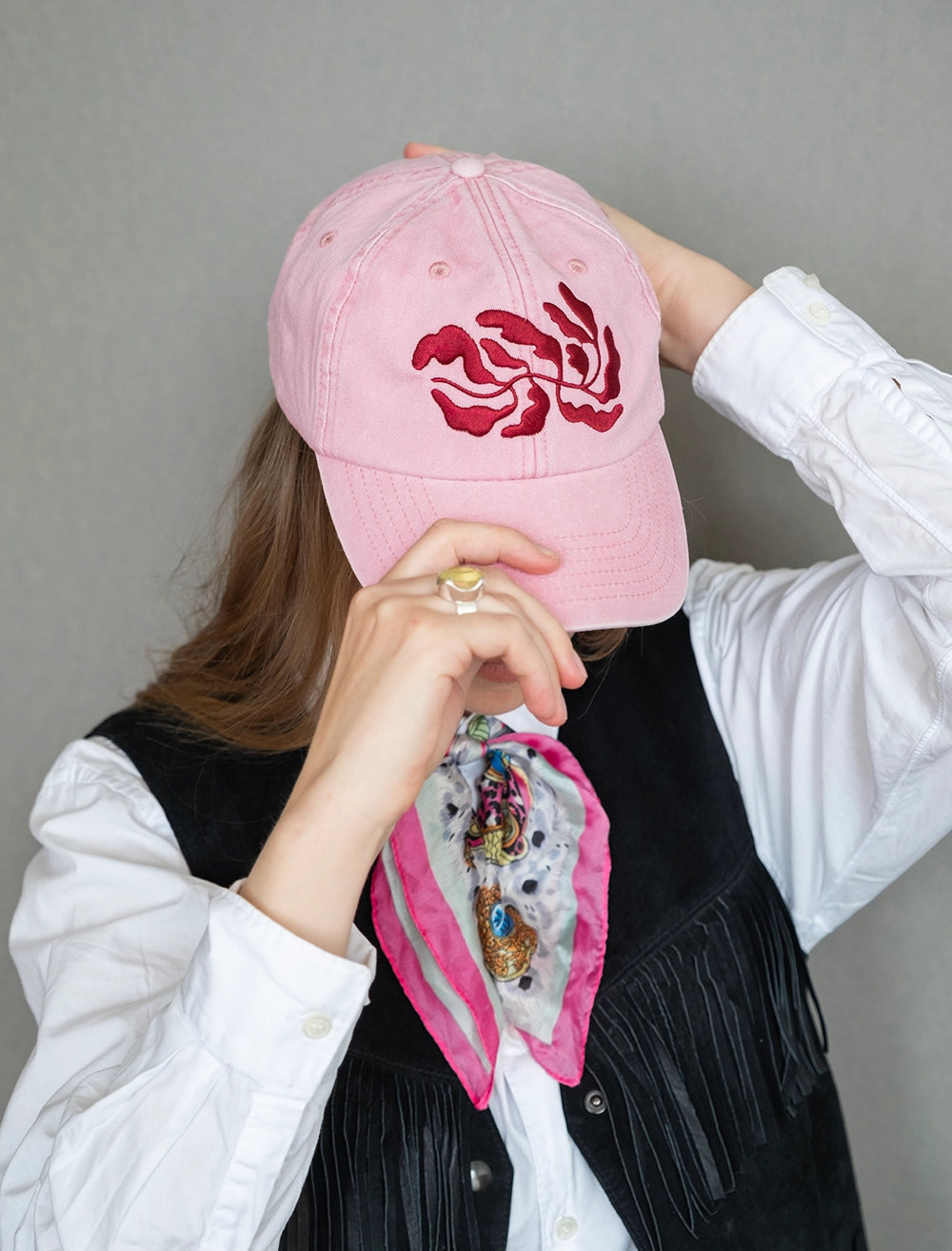 LEAVES KEPS, WASHED - Vintage Pink