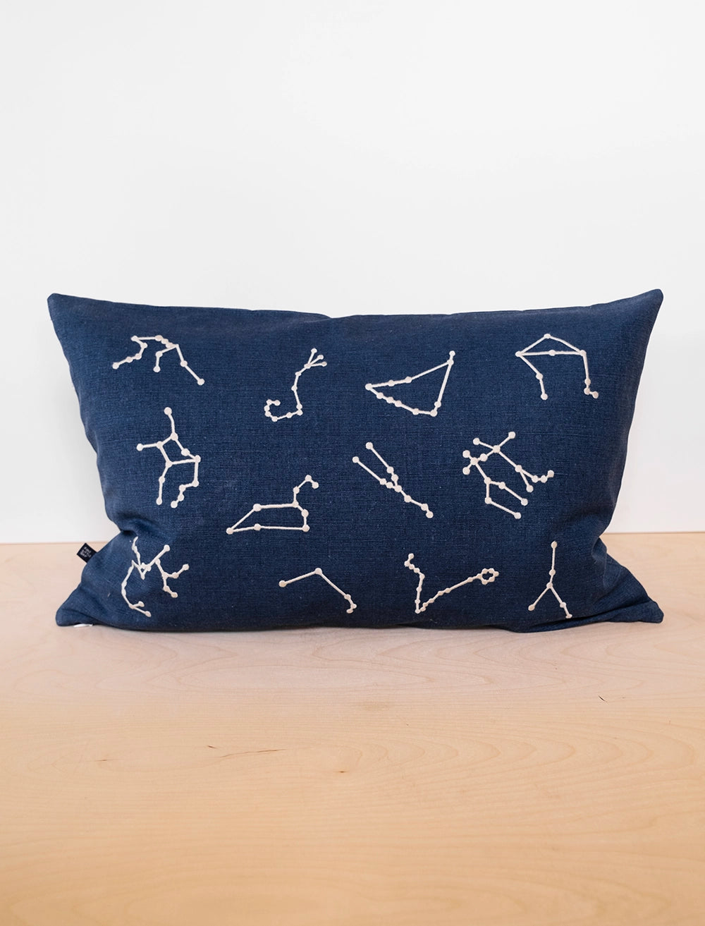 ZODIAC SIGNS EMBROIDERED PILLOWCASE, BLUE