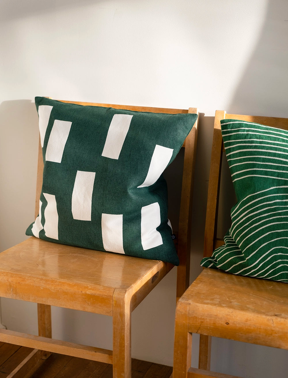 BLOCK PILLOWCASE, GREEN