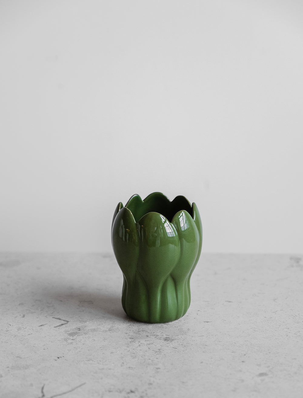 CROCUS VASE, GREEN - Small h 12 cm