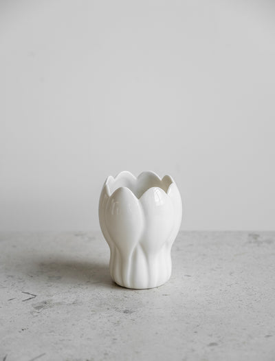 KROKUS VAS, VIT - Small h 12 cm