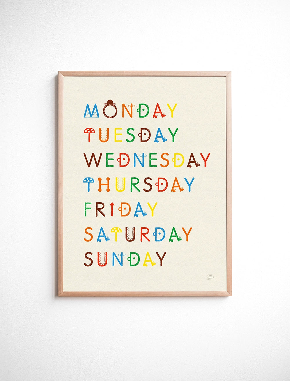 WEEKDAYS POSTER - 21x30 cm