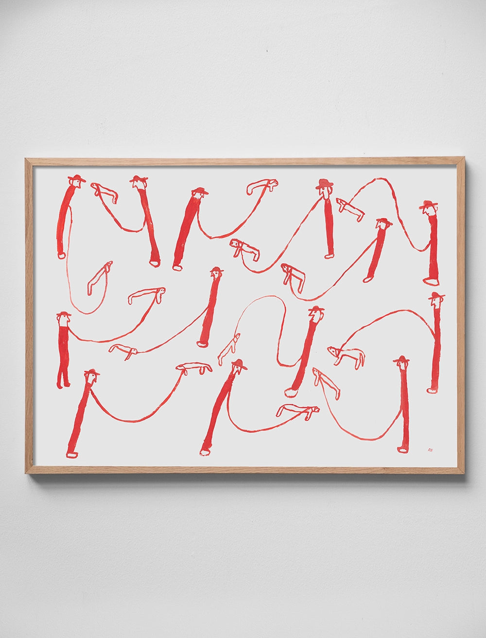 DOG WALK POSTER, RÖD - 50x70 cm
