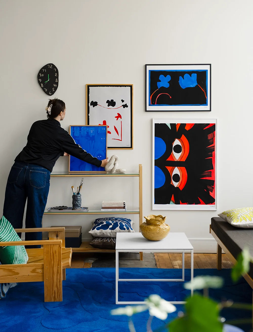 BLUE FLOWERS POSTER - 50x70 cm