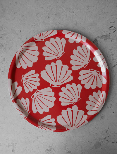 SNAIL TRAY, RED - 38 CM