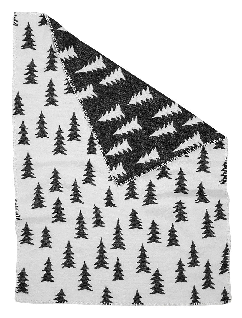 Spruce Woven Child Blanket, Black/White